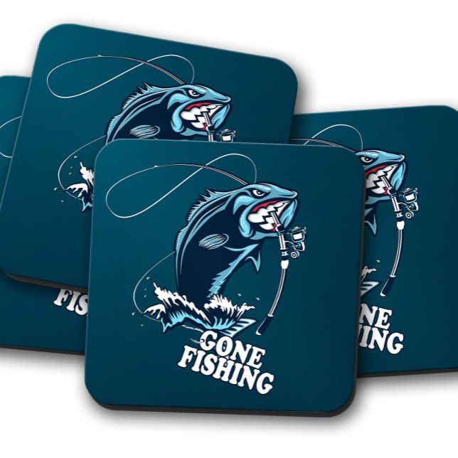 Porta copos De Pesca Da Bass | Conjunto de Cortiça (Criador carregado)