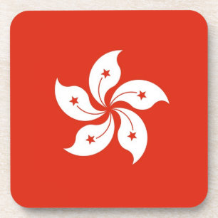 porta copos de plástico com bandeira de Hong Kong