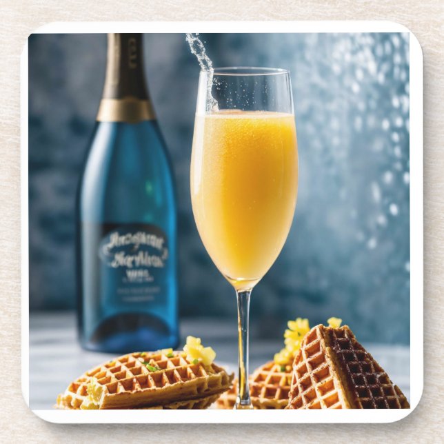 Porta copos de plástico com Duro branca, Mimosas,  (Frente)