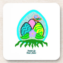 Porta copos de plástico com ovos de Páscoa delicio