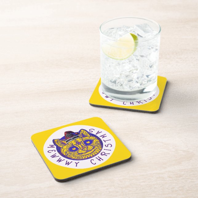 PORTA COPOS de plástico DO duro DE NATAL MEWWWWWAS (Lado Direito)