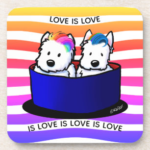 Porta copos de plástico do Duro Rainbow Westies