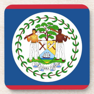 porta copos de plástico duro com bandeira de Beliz
