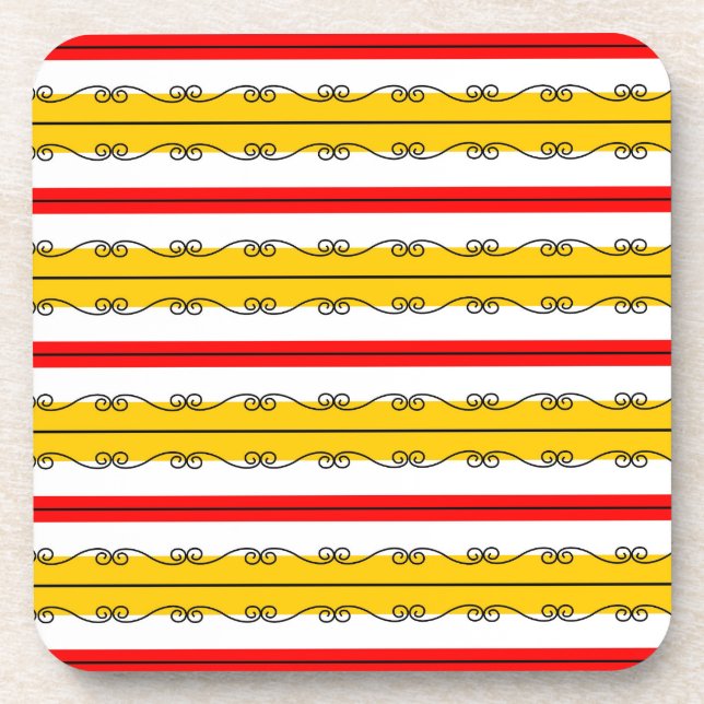 Porta copos de plástico espanhol Stripe (Frente)
