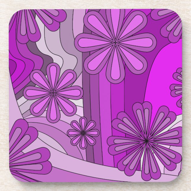 Porta copos de plástico violeta violeta (Frente)