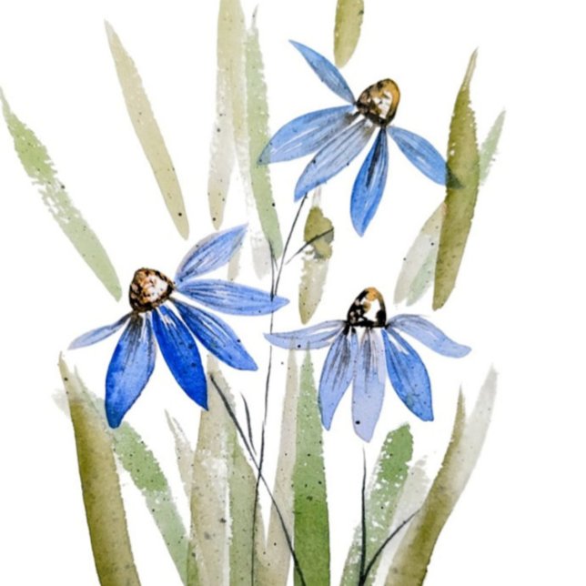 Porta copos de Sandstone Blue Daisies (Criador carregado)