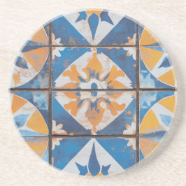 Porta copos de Sandstone com Padrões Russos do Med