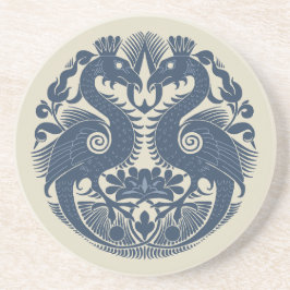 Porta copos de Sandstone com Pássaros