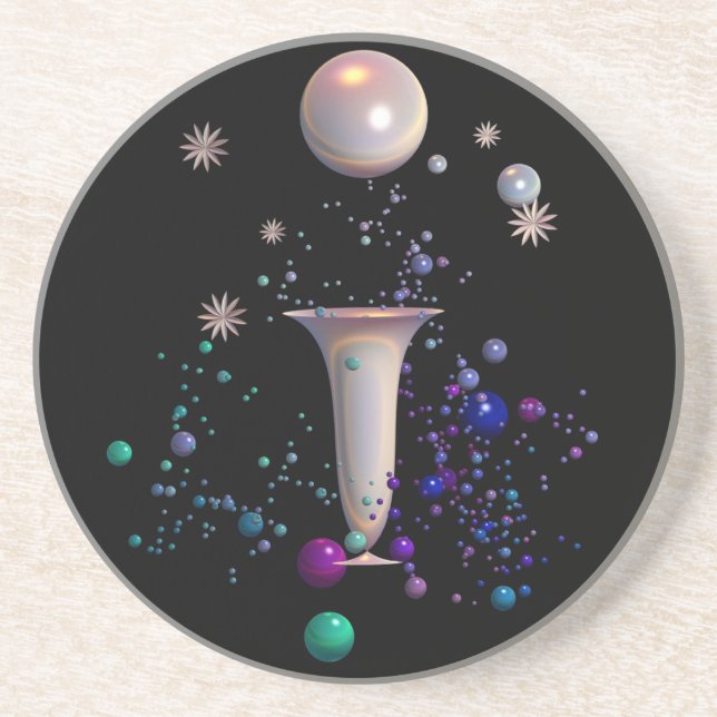 Porta copos de Sandstone com Sinfonia Cósmica (Frente)