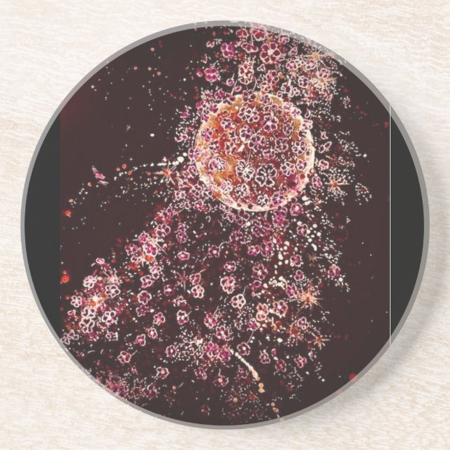 Porta copos de Sandstone de Lua Flores (Frente)