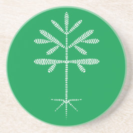 Porta copos de Sandstone em Verde, com um Saping B