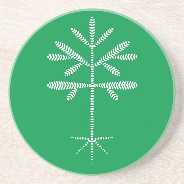 Porta copos de Sandstone em Verde, com um Saping B (Frente)