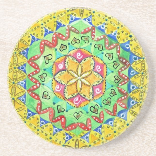 Porta copos de Sandstone Mosaico (Frente)