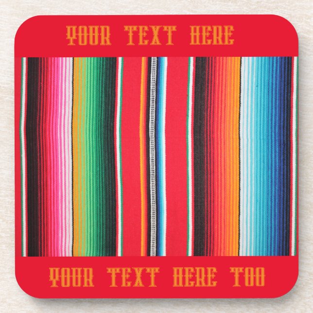 Porta copos de Serape Poncho Mexicana - Drama de T (Frente)