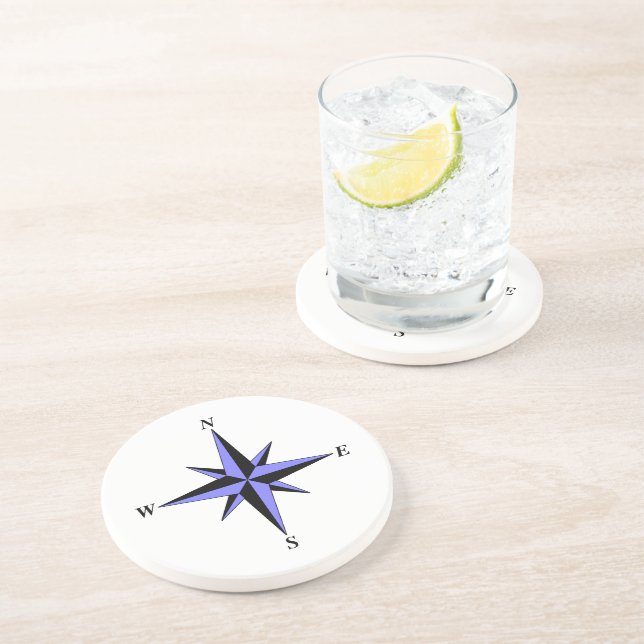 Porta copos de seta para norte azul (Lateral)