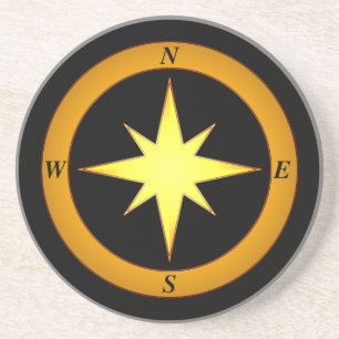 Porta copos de seta para o norte