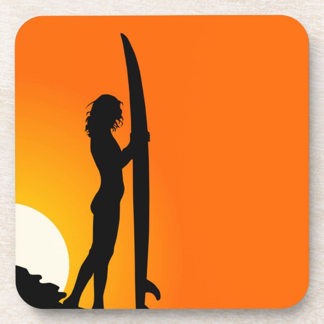Porta copos de Surfer Girl Cork (Frente)