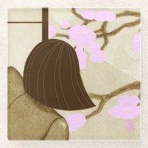 Porta copos de Vidro Clássico de Primavera Japonês
