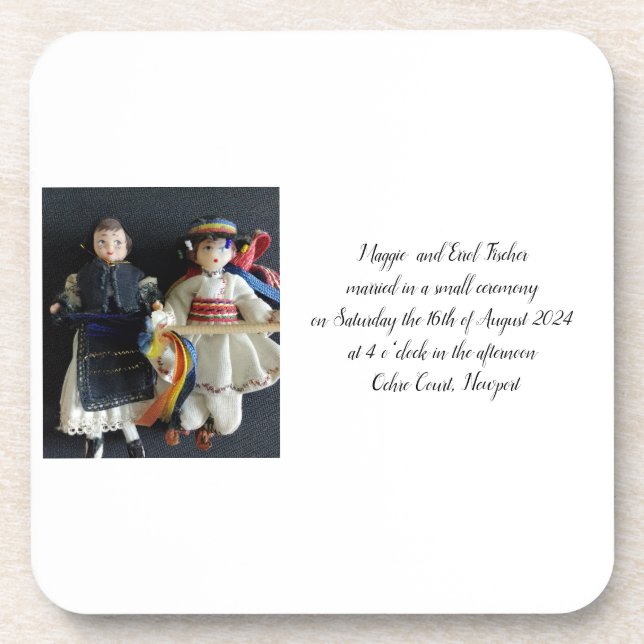 Porta copos De Vidro De Casamento Favorece Present (Frente)