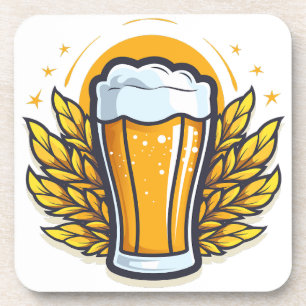 Porta copos de vidro de cerveja de logotipo person