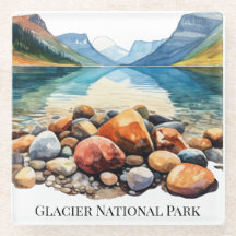 Porta copos de vidro do Parque Nacional Glaciar
