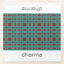 Porta copos de vidro geométrico