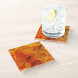 Porta copos de vidro laranja e design âmbar