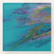 Porta copos de vidro quadrado