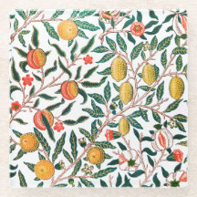 Porta copos DE VIDRO : WILLIAM MORRIS : POMEGRANAT