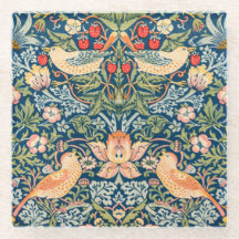 Porta copos DE VIDRO: WILLIAM MORRIS STRAWBERRY TH