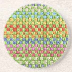 Porta copos de Weave com Pó Cheio Retro