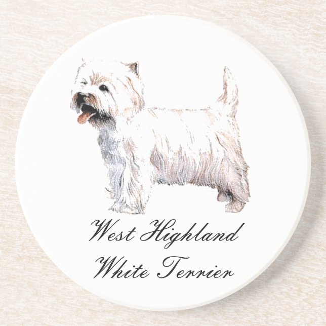 Porta copos de West Highland White Terrier Sandsto (Frente)