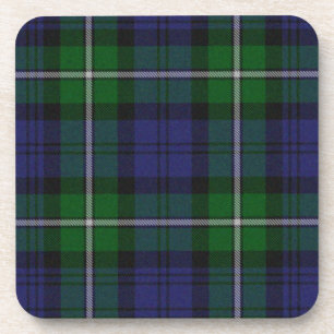 Porta copos de Xadrez de Tartan azul e verde