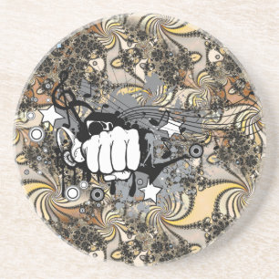 Porta-copos Decoração com imagem fractal e mães do primeiro