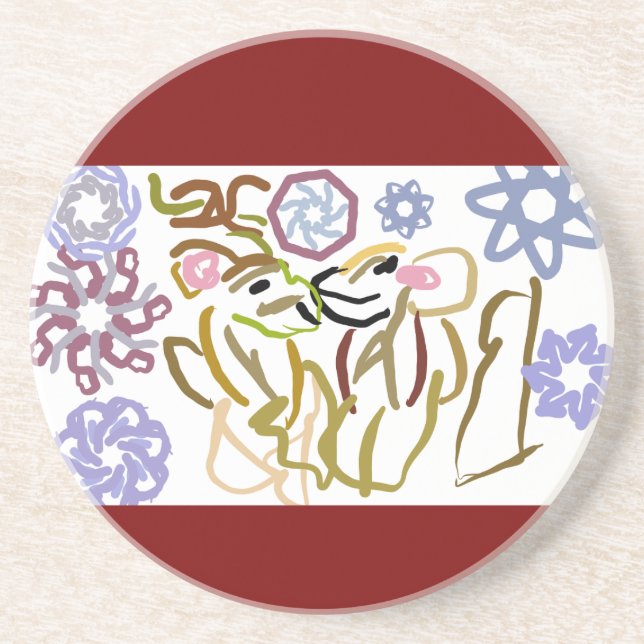 Porta-copos Deer's winter lover  (Frente)