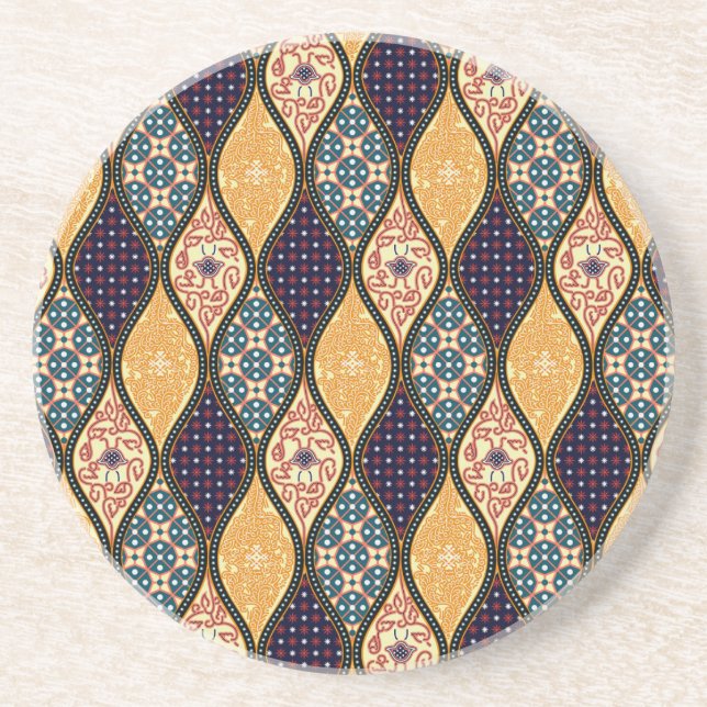 Porta-copos Denim Blue Art Nouveau (Frente)