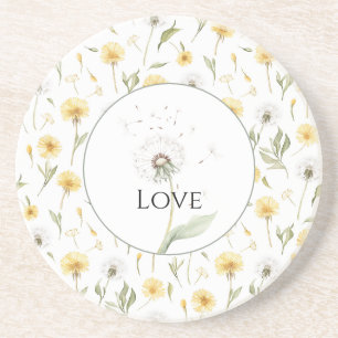 Porta-copos Dentes-de-leão Amarelos Brancos Flores Amor