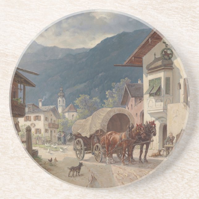 Porta-copos Descanso em frente à Inn - Désiré Thomassin (Frente)