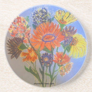 Porta-copos Desenho de Buquê Floral Glorioso Pintado à Mão