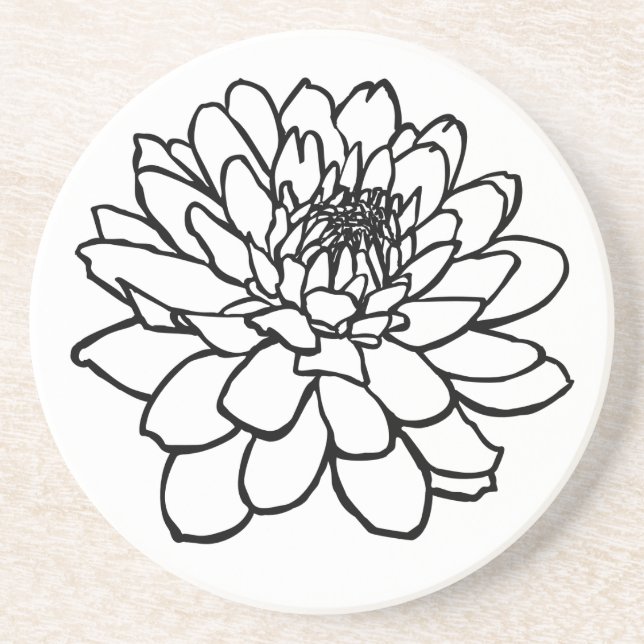 Porta-copos Desenho de Chrysanthemum (Frente)