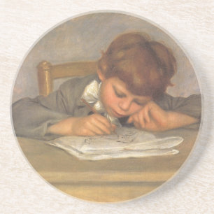 Porta-copos Desenho de Jean por Pierre Renoir, Arte Fino Antig