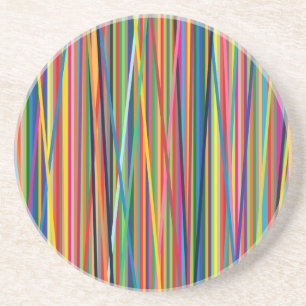 Porta-copos Desenho de listras abstratas coloridas