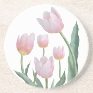 Porta-copos Desenho Floral de Tulipa Pastel