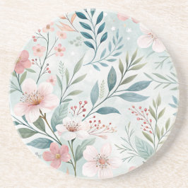 Porta-copos Desenho Pastel Padrão de Flor