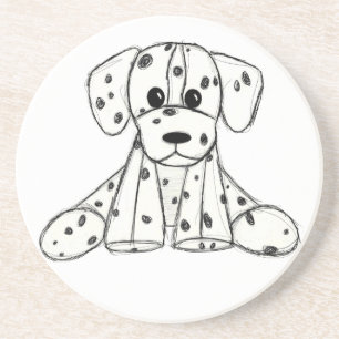 Porta-copos Desenho simples de um cão dalmata preto