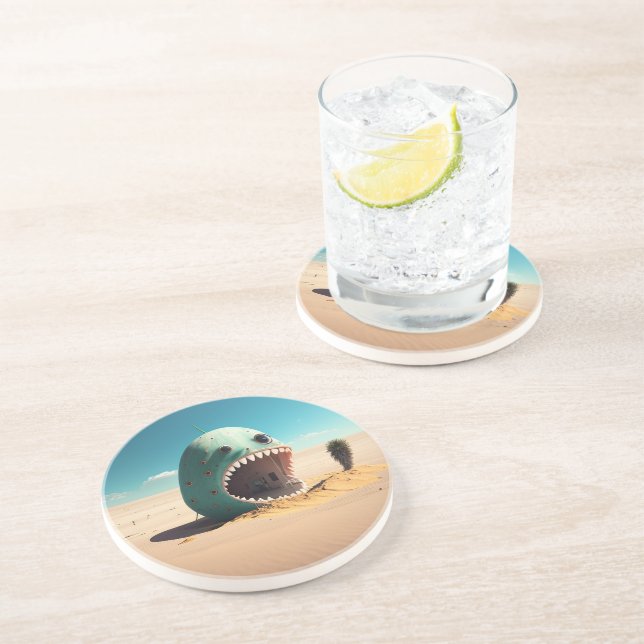 Porta-copos Desert monster house (Lateral)