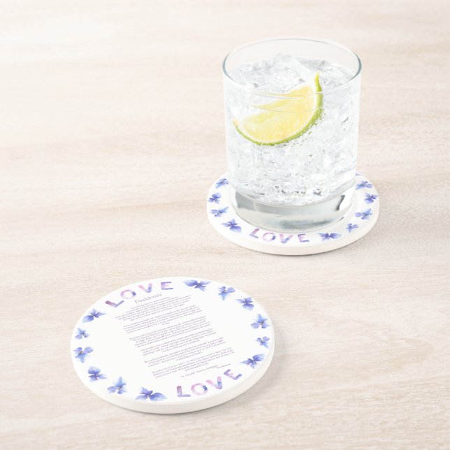 Porta-copos Desiderata Hydrangea por Max Ehrmann (Lateral)