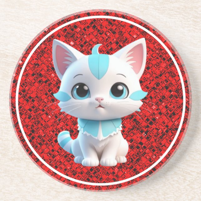 Porta-copos Design-38063 de desenho animado de Kitten (Frente)