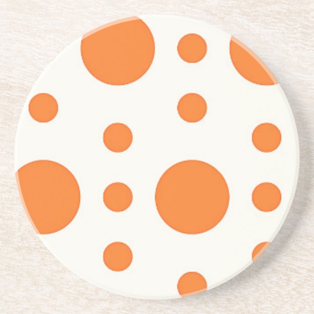 Porta copos Design da Bolinhas laranja (Frente)