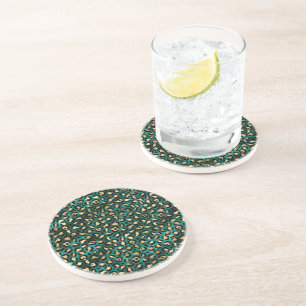Porta-copos Design da Série Leopardo Teto e Dourado